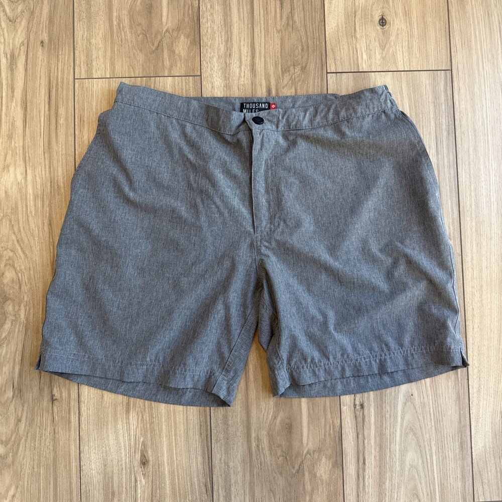 Thousand Miles Hybrid Shorts Men's XL Gray Stretch Casual Athletic Outdoor